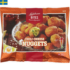 Chili Cheese Nuggets från Lindströms, 250g: Upptäck en smakexplosion av ost och chili i varje nugget. Snabb leverans till dörren i Spanien och Portugal