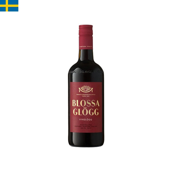 Blossa Glögg 10% är en traditionell dryck i Sverige med inslag av kardemumma och kryddnejlika.