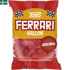 Toms Ferrari 130g, En klassisk godis med smak av hallon. Snabb leverans till din dörr i hela Spanien och Portugal på 24-72 timmar. 