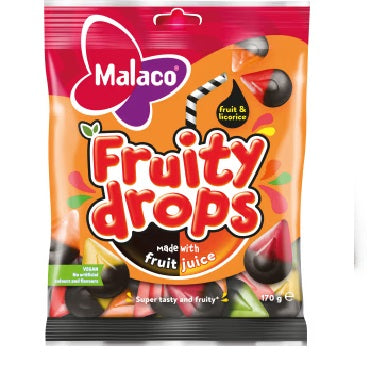 Fruit Licorice Fruity Drops Malaco170g