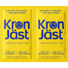 Kronjäst Torrjäst Matbröd 2x14g, Perfekt att använda i mat degar. Leverans till din dörr i Spanien och Portugal på 24 till 72 timmar