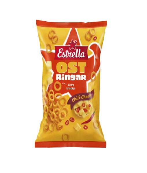 Ostringar Chili Cheese Estrella200g